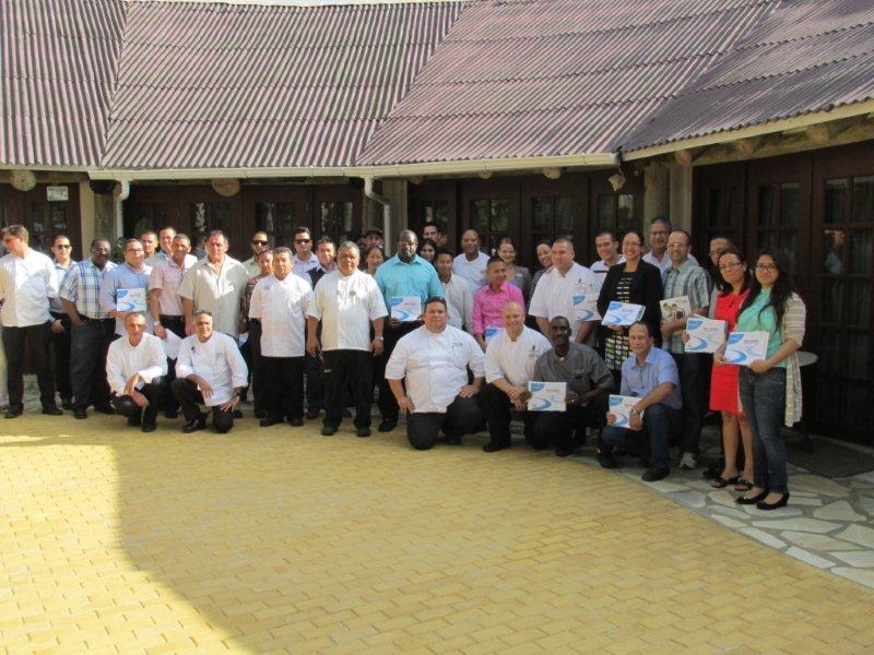 Ladies & Gentlemen at The Ritz-Carlton, Aruba received their ServSafe certification